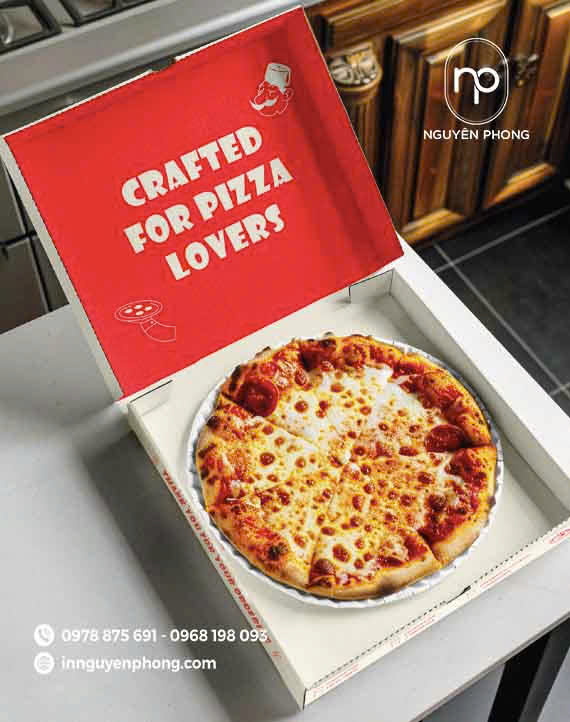 kích thước hộp pizza